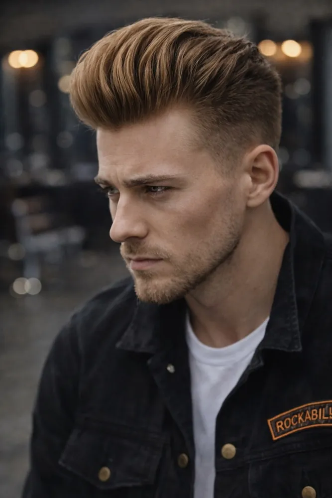 Corte Pompadour finalizado com Pomada Cement